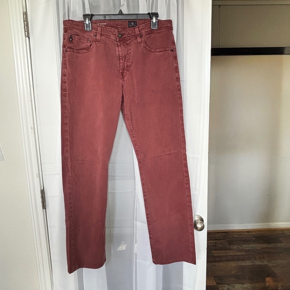 Mens AG The Graduate Tailored Leg burgundy pan - Picture 1 of 5
